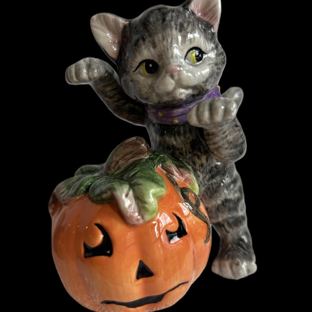 Retired Fitz and Floyd Halloween Kitty “Tumblers” Figurines – 2063/141 - Picture 12 of 14